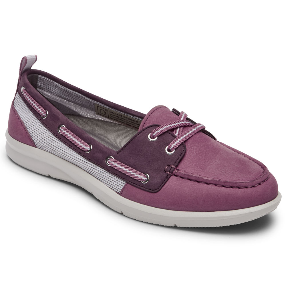 Zapatos De Barco Rockport Mujer Mexico - Ayva Washable Rosas - XAPEL6741